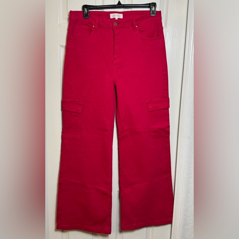 Risen Pink Flare Jeans